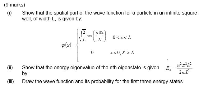 Solved Show that the spatial part of the wave function for a | Chegg.com