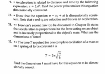 Solved Acceleration a related to distance and time by the | Chegg.com