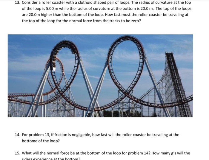 Solved Consider a roller coaster with a clothoid shaped pair
