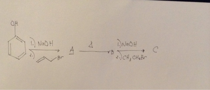 Solved Provide the structures of A, B, and C for the | Chegg.com