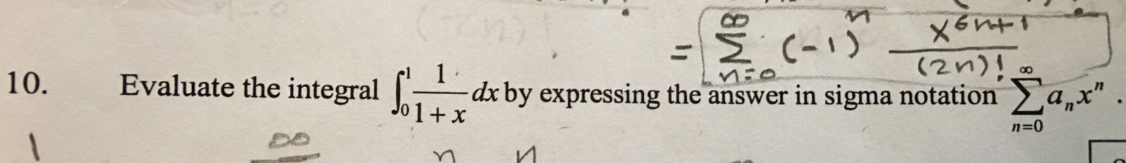 Solved Evaluate the integral integral_0^1 1/1 + x dx by | Chegg.com