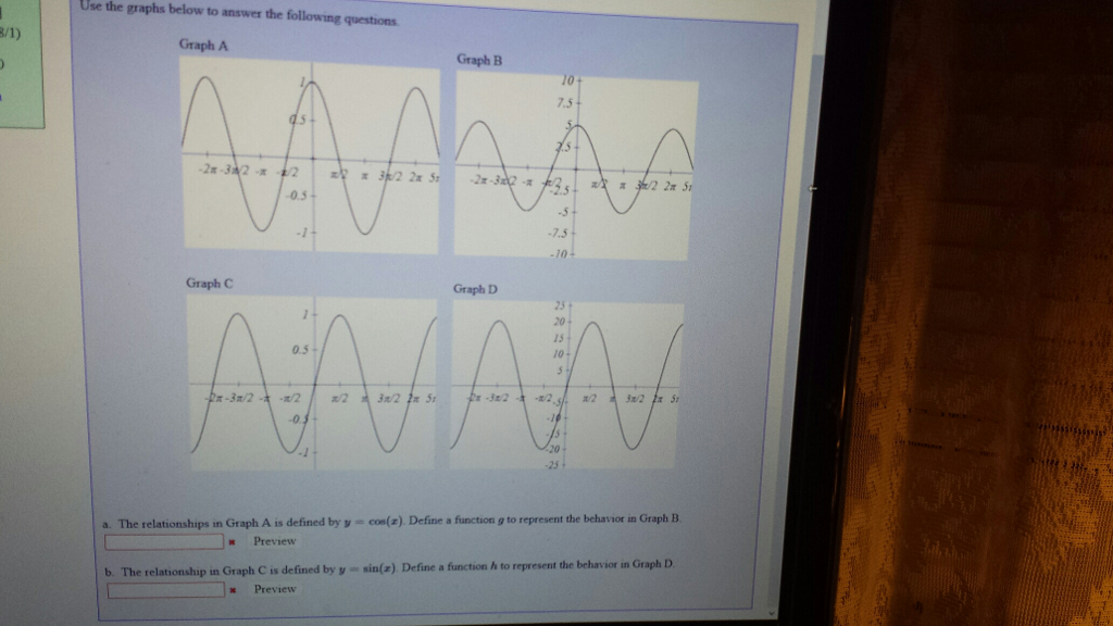 Solved Use the graphs below to answer the following | Chegg.com