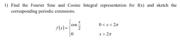 Solved Find the Fourier Sine and Cosine Integral | Chegg.com