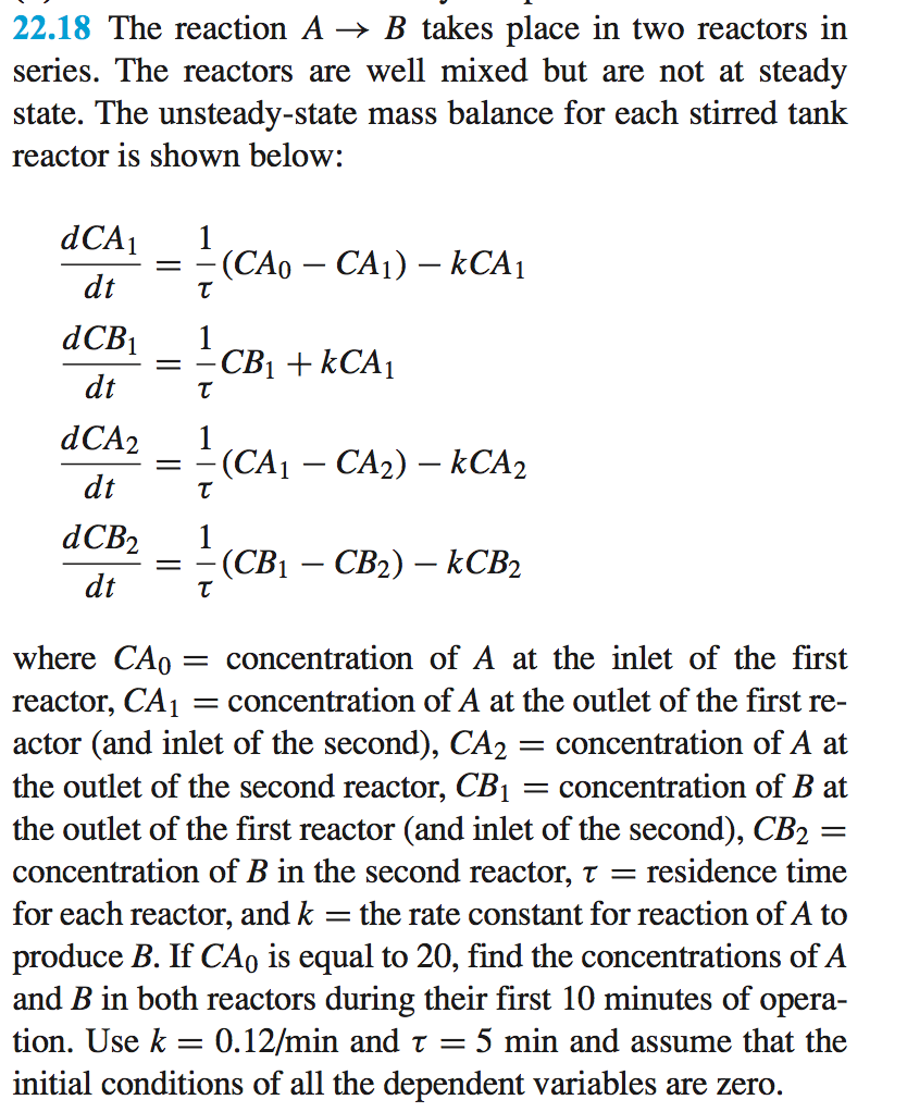 Solved The reaction A rightarrow B takes place in two