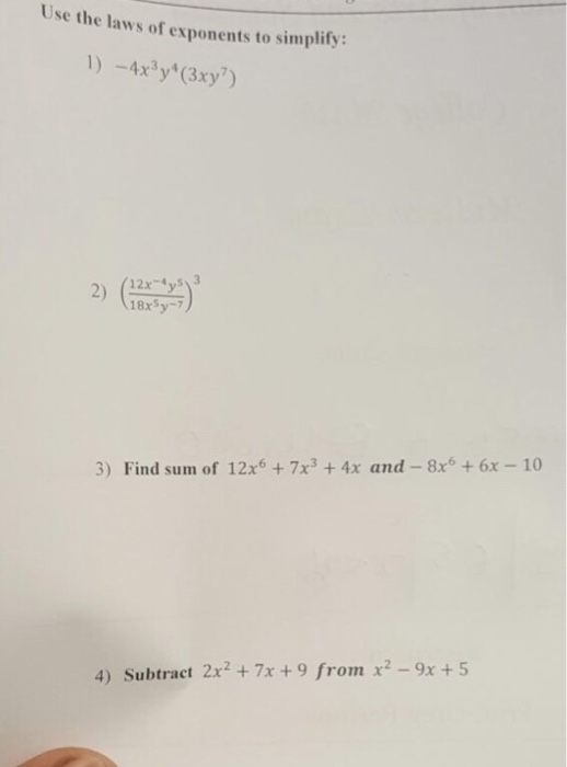 solved-use-the-laws-of-exponents-to-simplify-4x-3-chegg