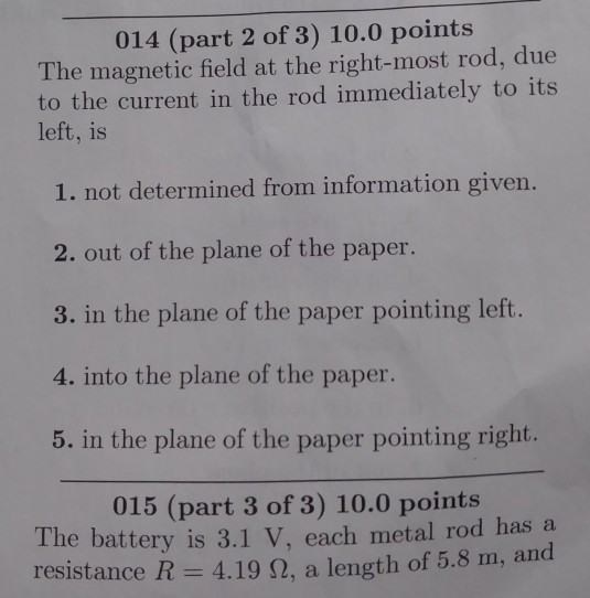 Solved 013 (part 1 of 3) 10.0 points Two identical parallel | Chegg.com