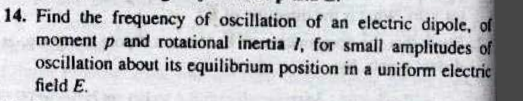 Solved Find the frequency of oscillation of an electric | Chegg.com