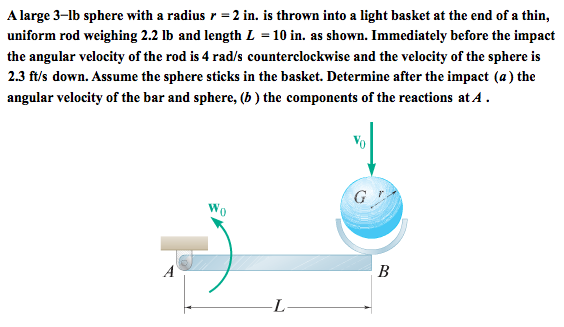 solved-a-large-3-lb-sphere-with-a-radius-r-2-in-is-thrown-chegg