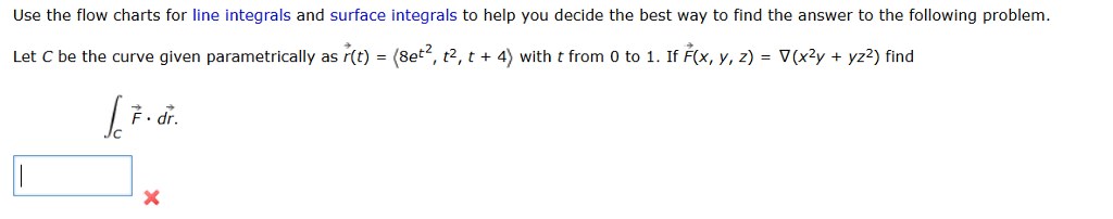 Solved Use the flow charts for line integrals and surface | Chegg.com