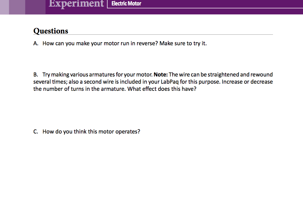Solved How can you make your motor run in reverse? Make sure