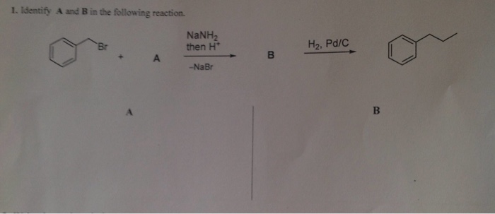 Solved Identify A And B In The Following Reaction. | Chegg.com