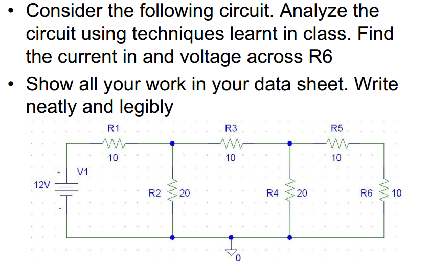 Solved ? Consider the following circuit. Analyze the circuit