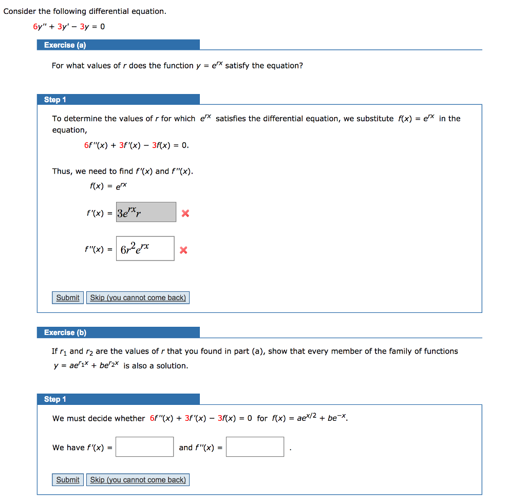 Solved Consider the following differential equation. | Chegg.com