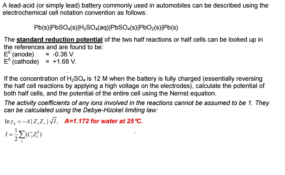 lead acid battery cell notation