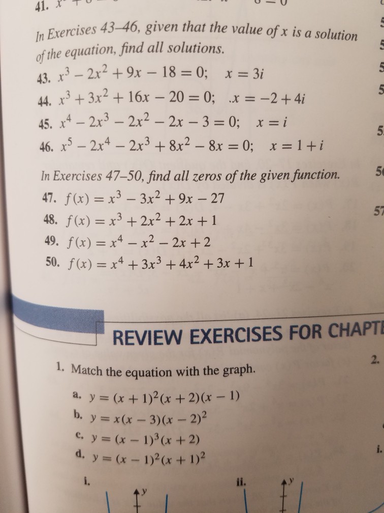 Solved rrcises43 46 Giventhat The Valueofxisasolution In Chegg
