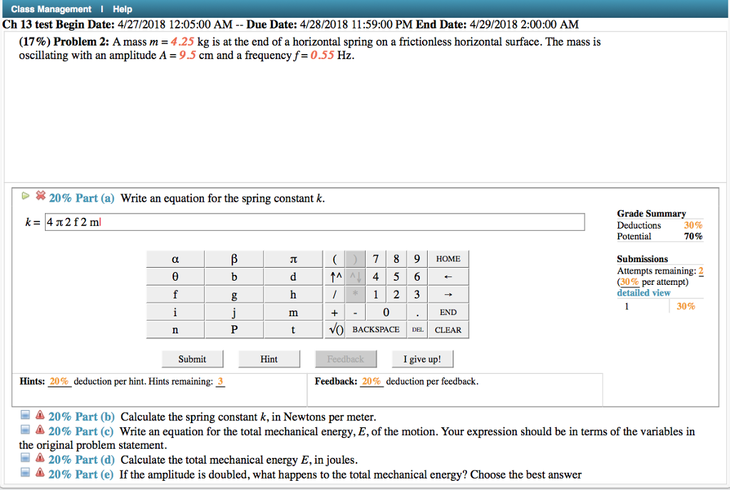 Solved Class Management I Help Ch 13 test Begin Date: | Chegg.com