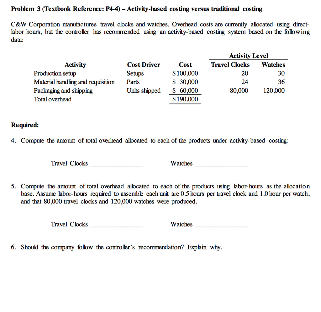 Solved Problem 3 Textbook Reference P4 4 Activity Based Chegg Solved Problem 3 Textbook Reference P4 4 Activity Based Chegg