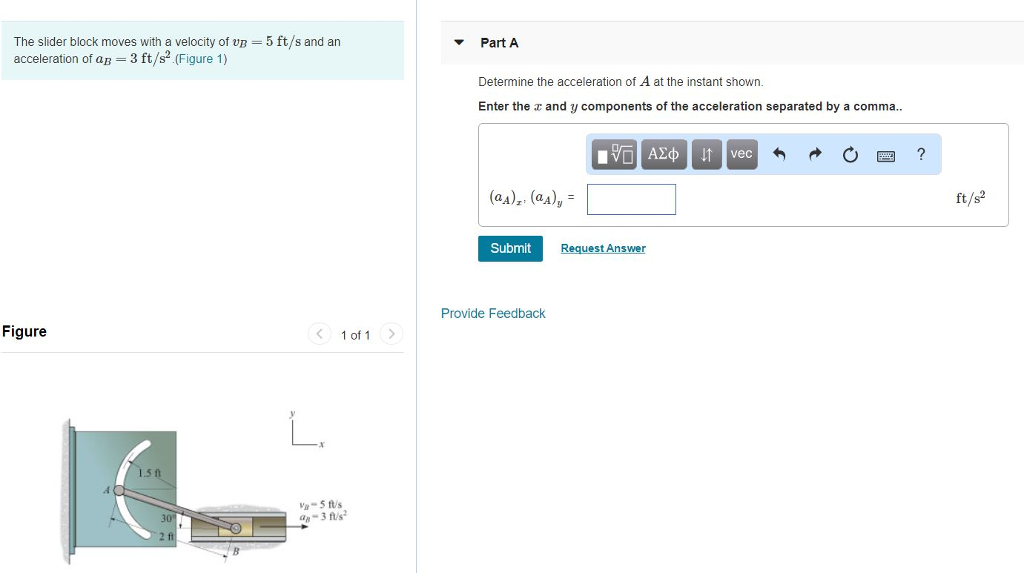 Solved The slider block moves with a velocity of vp