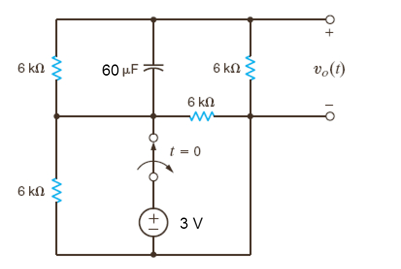 Solved Use the step-by-step technique to find vo(t) for t > | Chegg.com