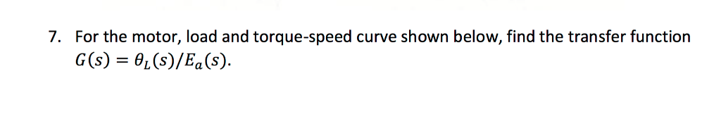 Solved For the motor, load and torque-speed curve shown | Chegg.com