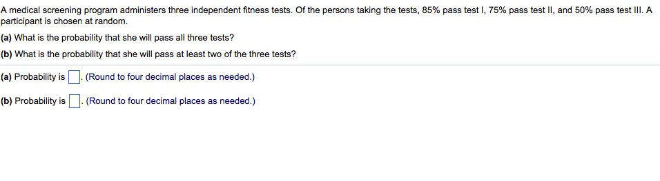 Solved A Medical Screening Program Administers Three Chegg