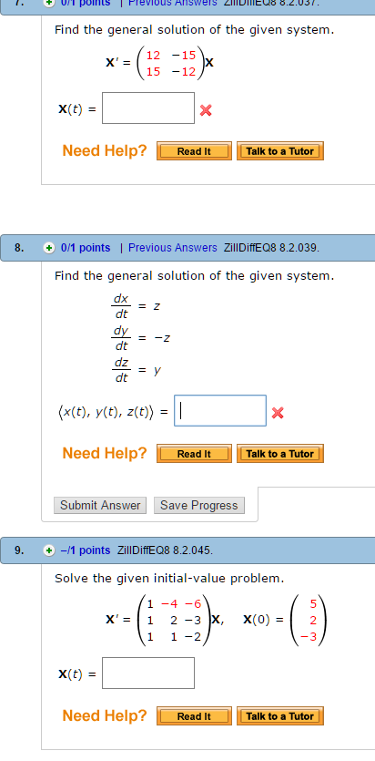 Solved Find the general solution of the given system. Find | Chegg.com