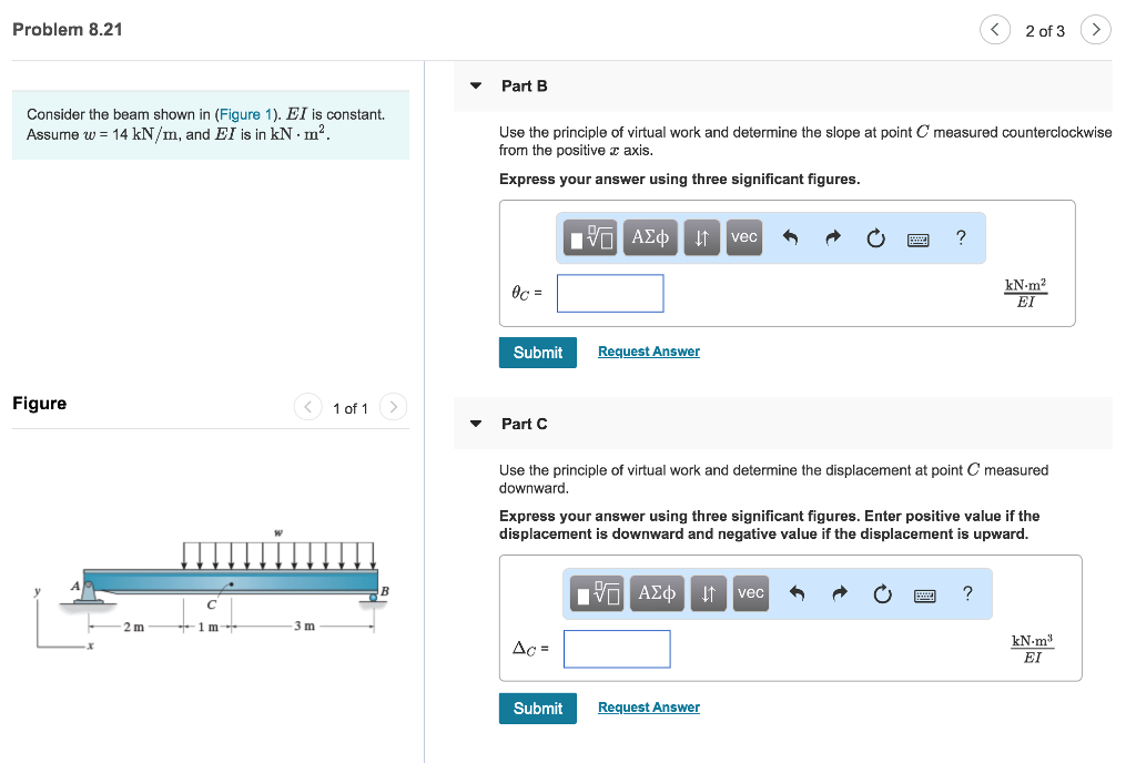 Solved Problem 8.21 2 of 3 Part B Consider the beam shown in | Chegg.com