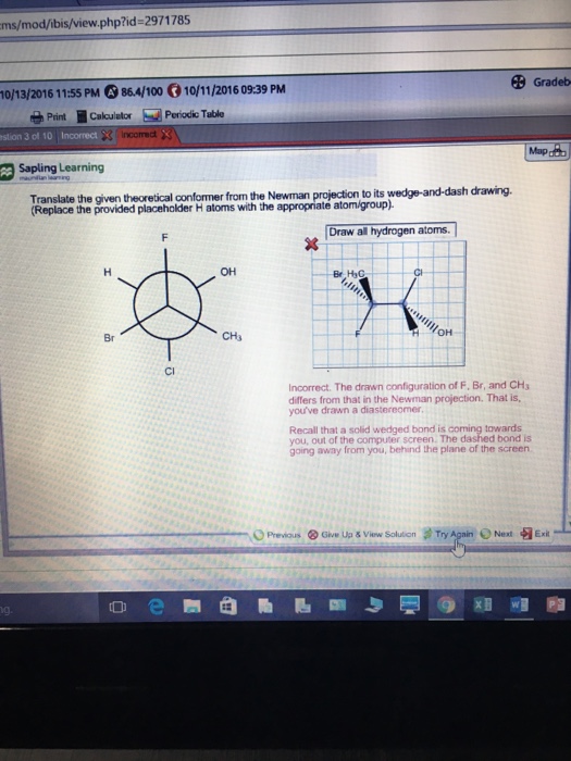 Solved Translate the given theoretical conformer from the | Chegg.com