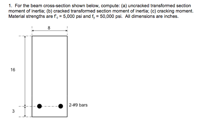 Solved For The Beam Cross-section Shown Below, Compute: | Chegg.com