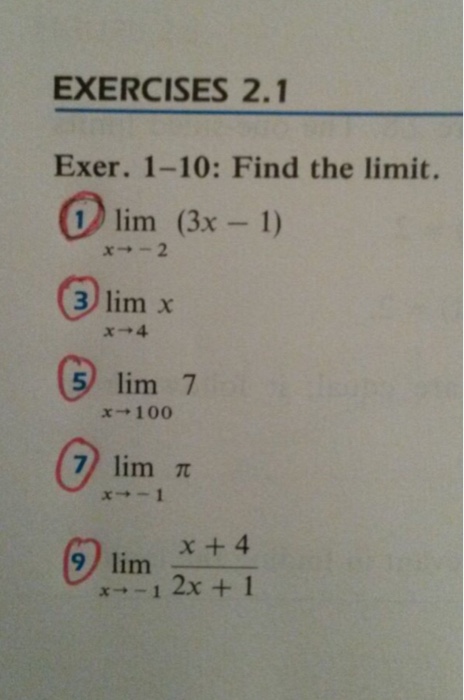 lim x tends to 1 2x 1 3x 2 4x 5