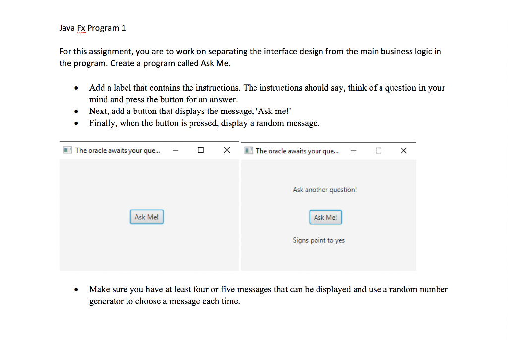 Solved Java Ex Program 1 For this assignment, you are to | Chegg.com