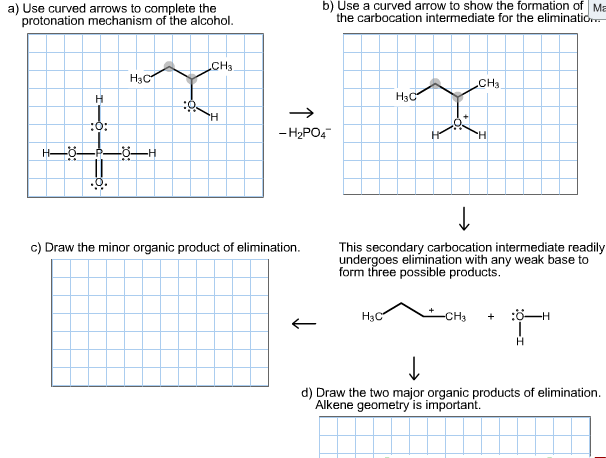 Solved For the following dehydration, use curved arrows to | Chegg.com