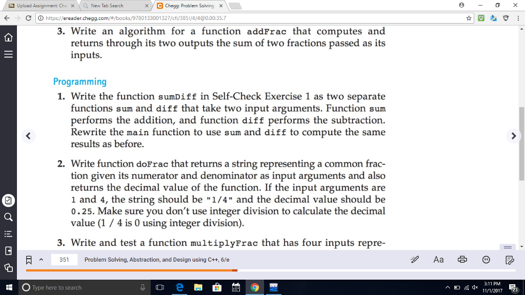 Solved Upload Assignment Che × \ A New Tab Search / E Chegg: | Chegg.com