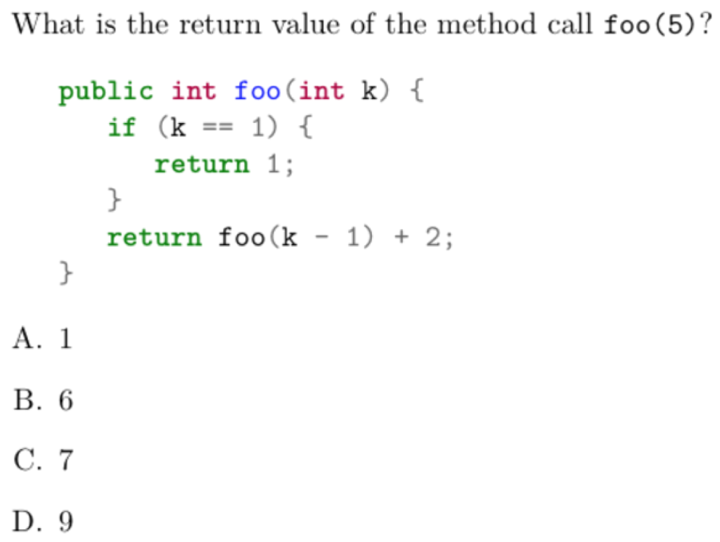 solved-what-is-the-return-value-of-the-method-call-foo-5-chegg