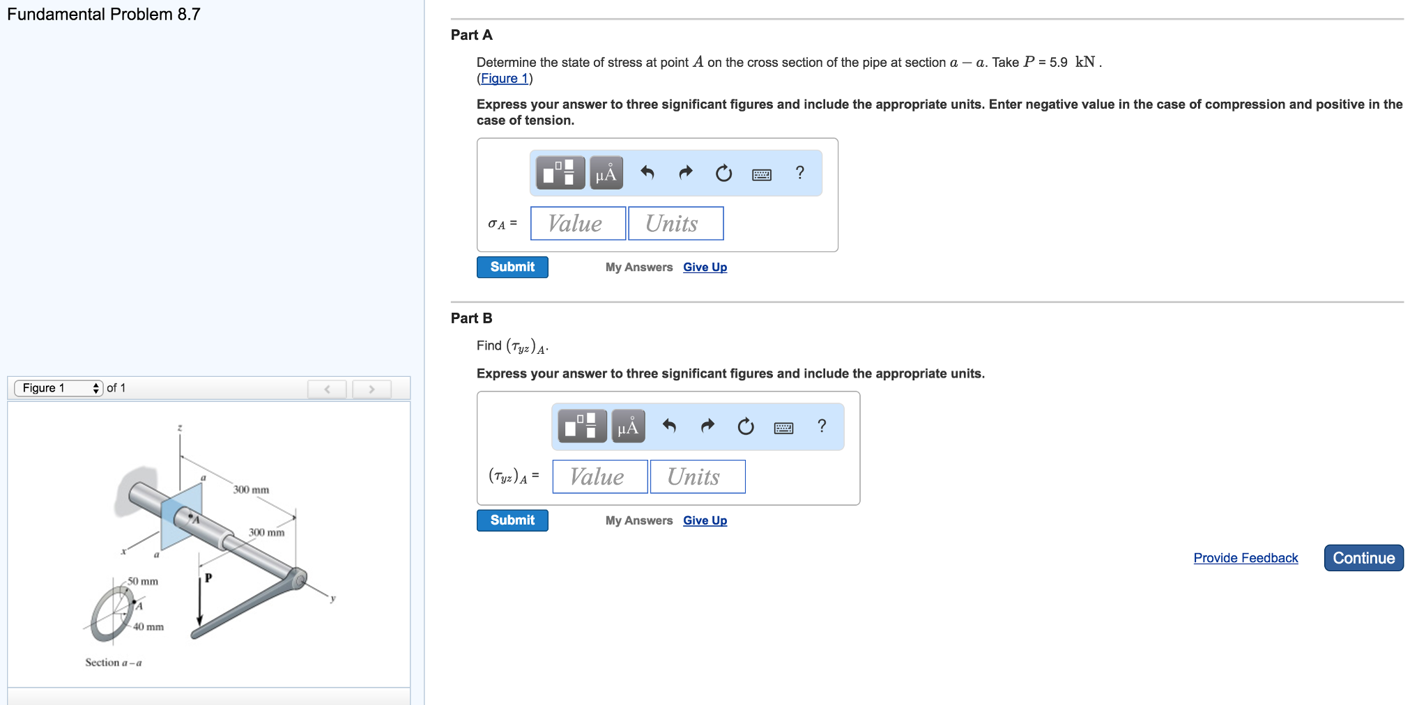 Solved Fundamental Problem 8.7 Part A Determine the state | Chegg.com