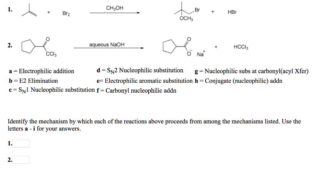 Solved CH3OH 1. Br2 OCH3 aqueous NaOH ???? ? 2. O Na CCl3 g | Chegg.com