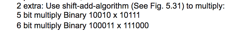 Solved 2 extra: Use shift-add-algorithm (See Fig. 5.31) to | Chegg.com