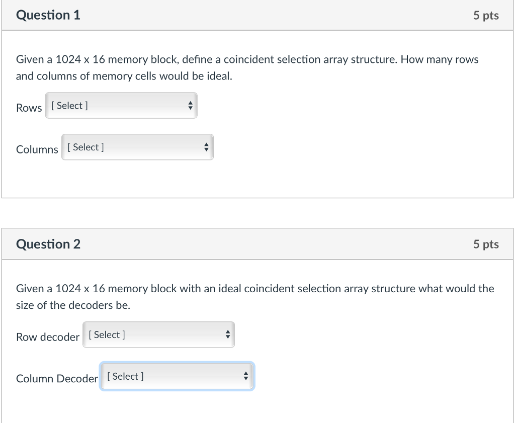 Solved Given a 1024 times 16 memory block, define a | Chegg.com