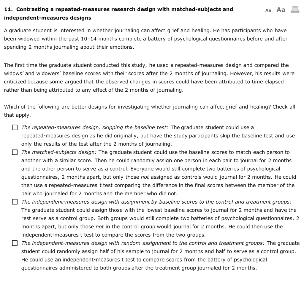 a repeated measures research design