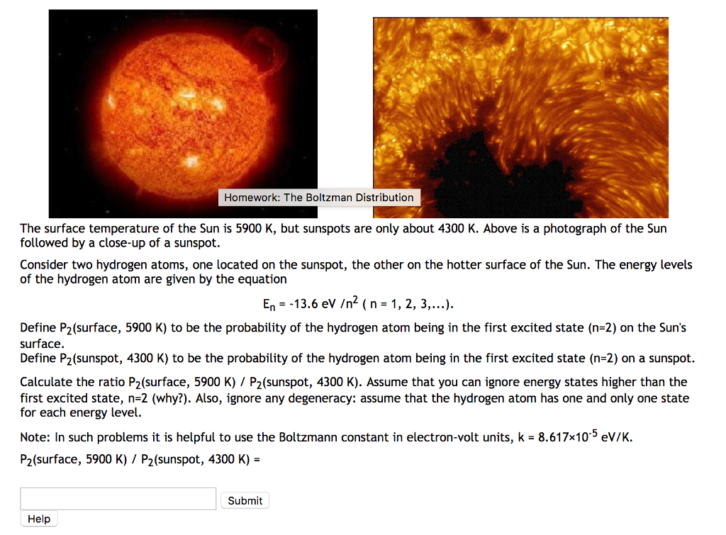 Solved The surface temperature of the Sun is 5900 K, but | Chegg.com
