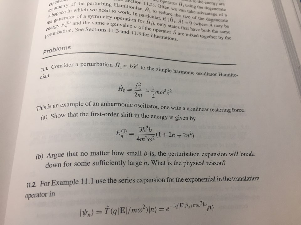 Solved Consider a perturbation H_1 = bx^4 to the simple