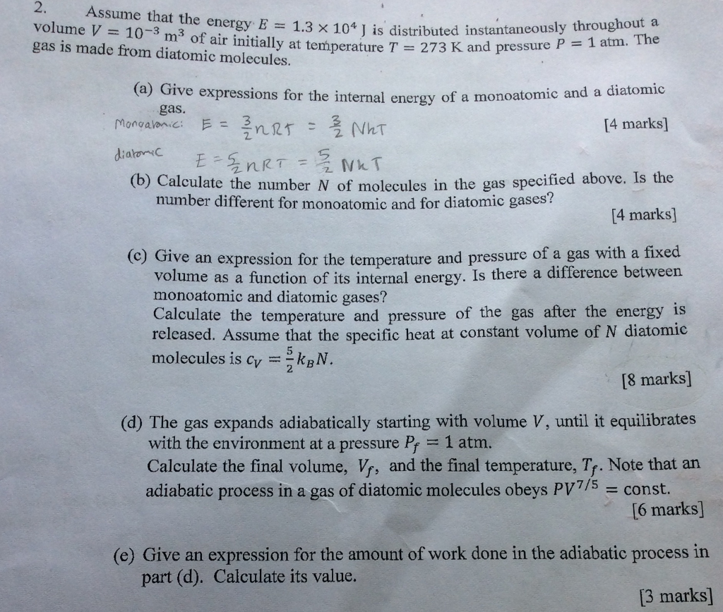 Solved Thermodynamics Question. Please Can You Show Me How | Chegg.com