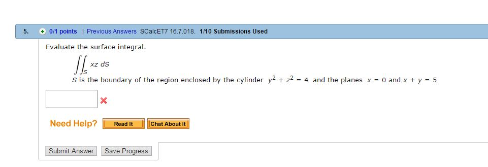 Solved Evaluate the surface integral. Double integral over s | Chegg.com