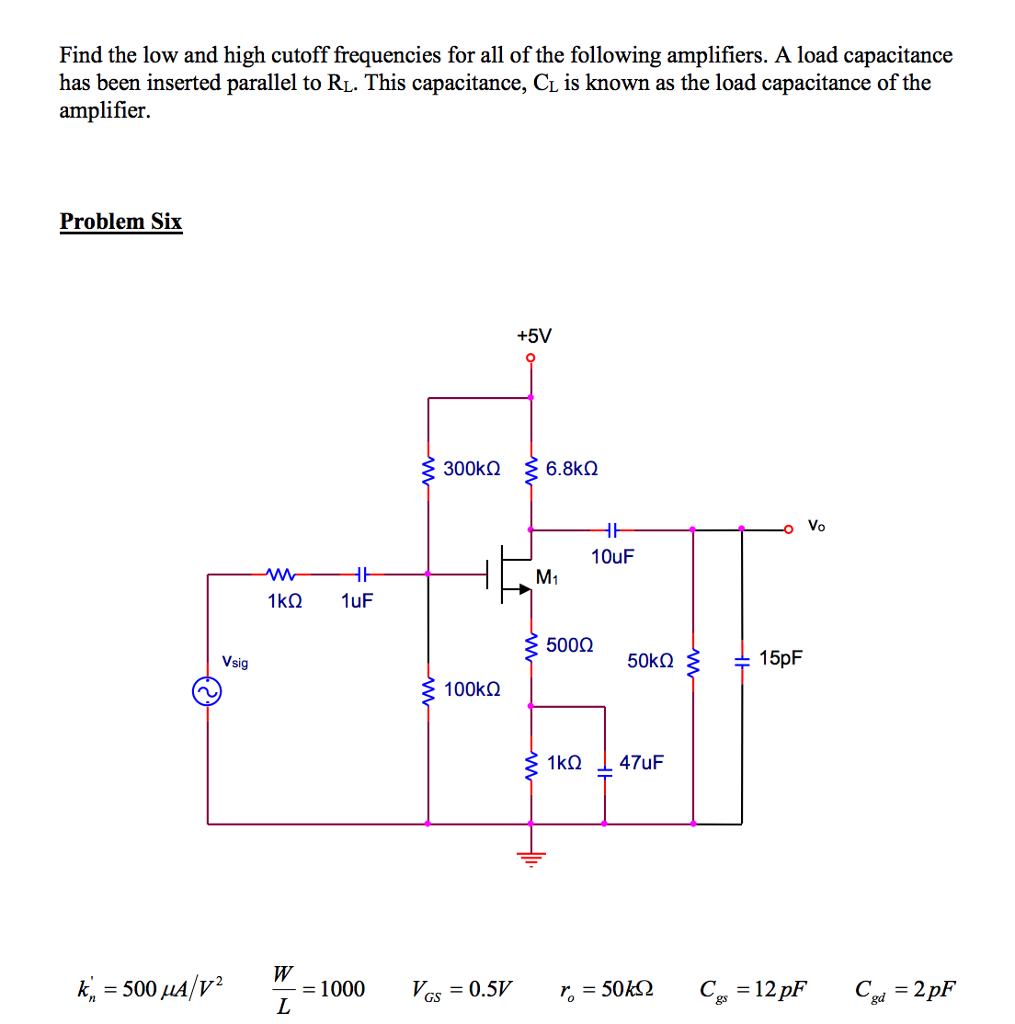 Solved Find the low and high cutoff frequencies for all of | Chegg.com