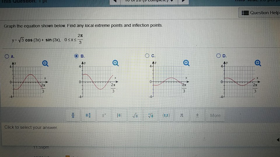 Solved Graph the equation shown below. find any local | Chegg.com