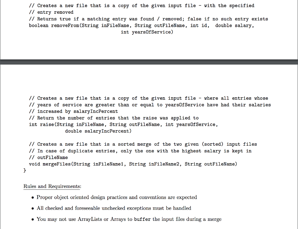 Program Specification You Are To First Design And Chegg Program Specification You Are To First Design And Chegg
