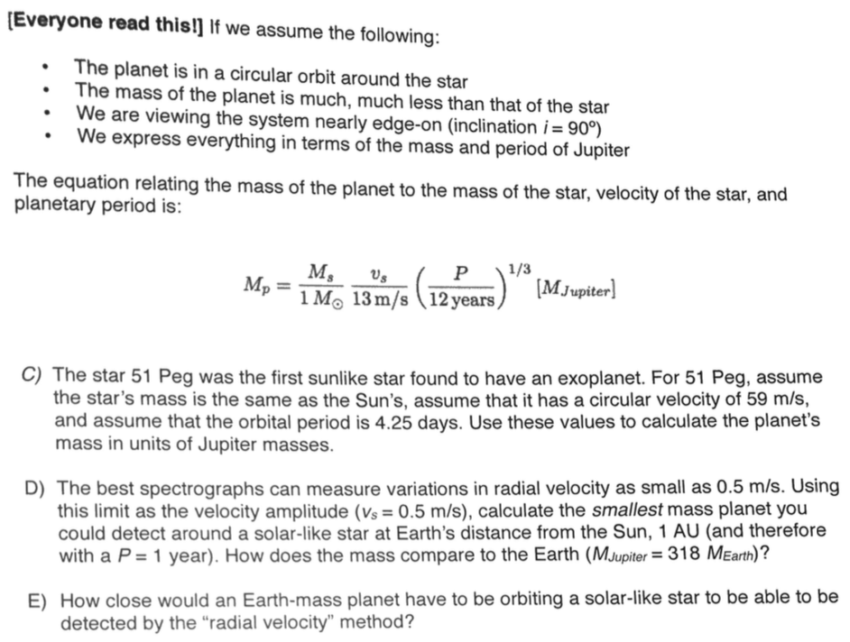 Solved Everyone read thisl] If we assume the following The