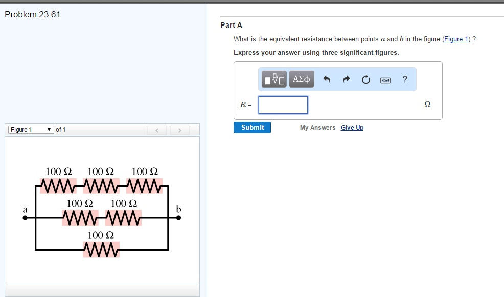 Solved What is the equivalent resistance between points a