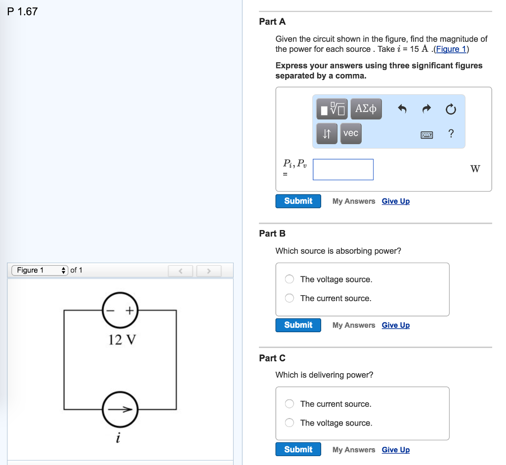 Solved Given The Circuit Shown In The Figure, Find The | Chegg.com