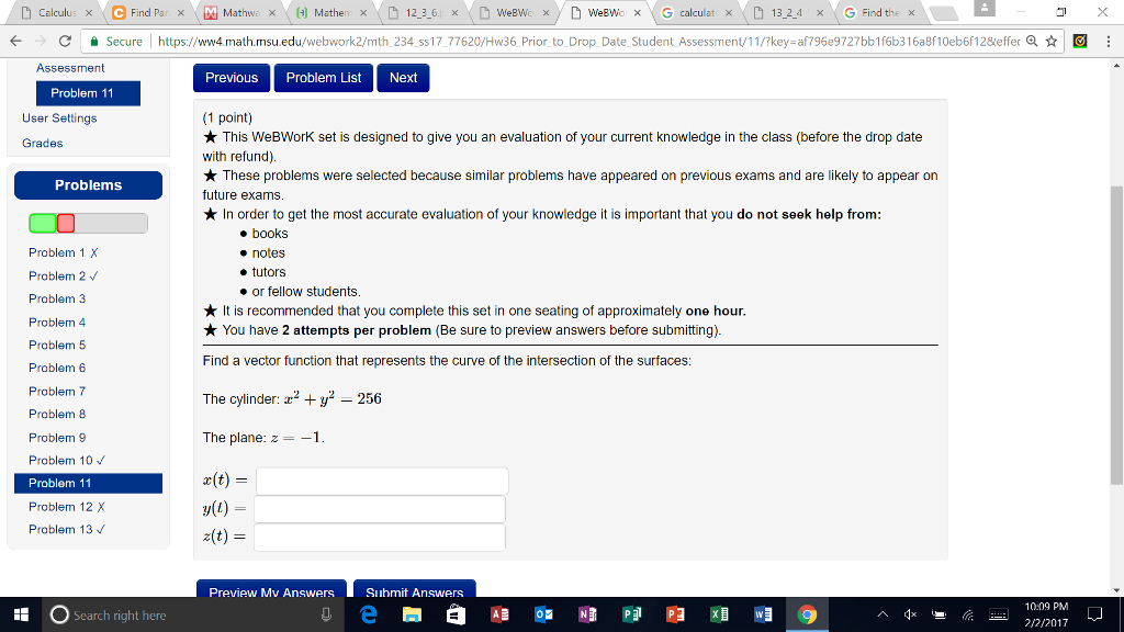Solved This WeBWork set is designed to give you an | Chegg.com